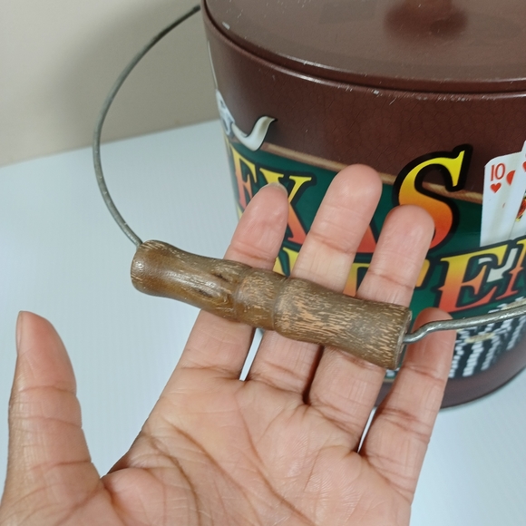 Texas Hold'em Collectible Emepty Retro Ice Bucket Rare 7in - Picture 8 of 16